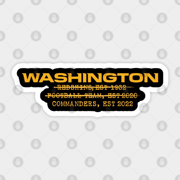 Washington Commanders Sticker by RadioGunk1